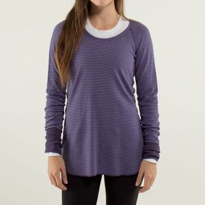 Lululemon Open Your Heart Long Sleeve, Heathered Deep Zinfandel